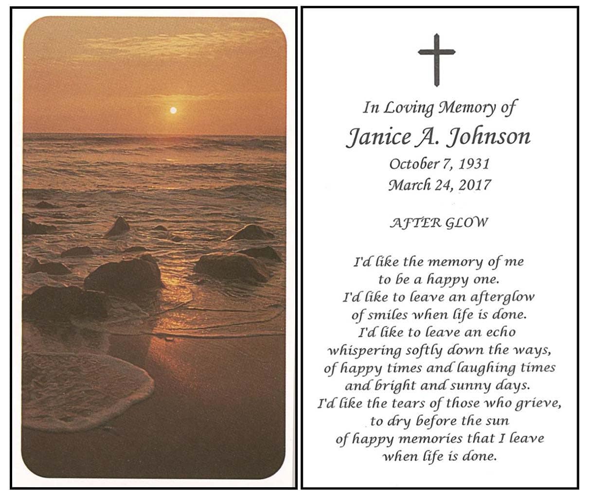 Funeral Prayer Cards Catholic Catholic Celtic Cross Irish Memory Remembrance Funeral You 